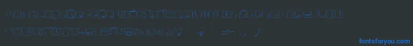 KosmoCatLight Font – Blue Fonts on Black Background