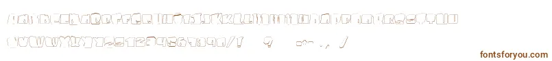 Шрифт KosmoCatLight – коричневые шрифты на белом фоне