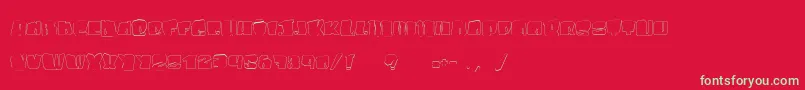 fuente KosmoCatLight – Fuentes Verdes Sobre Fondo Rojo
