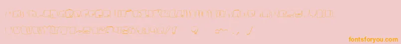 KosmoCatLight Font – Orange Fonts on Pink Background