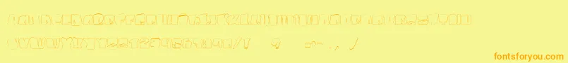 KosmoCatLight Font – Orange Fonts on Yellow Background