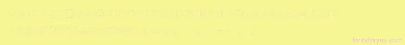 Fonte KosmoCatLight – fontes rosa em um fundo amarelo