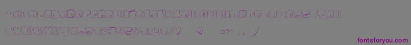 KosmoCatLight-Schriftart – Violette Schriften auf grauem Hintergrund