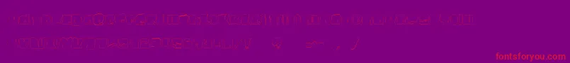 KosmoCatLight-Schriftart – Rote Schriften auf violettem Hintergrund