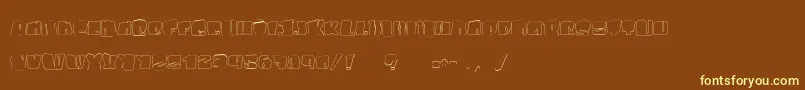 KosmoCatLight Font – Yellow Fonts on Brown Background