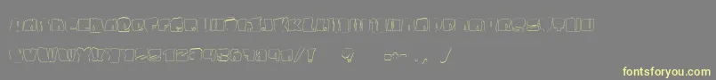 KosmoCatLight Font – Yellow Fonts on Gray Background