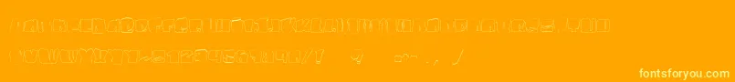 KosmoCatLight Font – Yellow Fonts on Orange Background