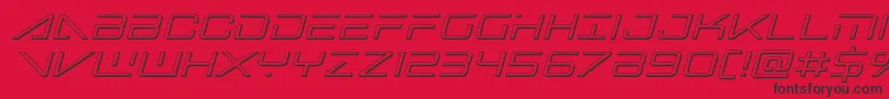 Bansheepilot3Dital Font – Black Fonts on Red Background