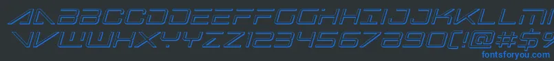 Bansheepilot3Dital Font – Blue Fonts on Black Background