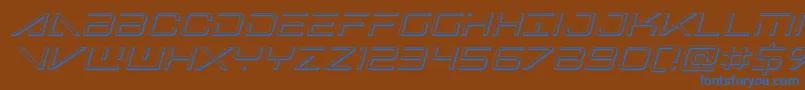 Bansheepilot3Dital Font – Blue Fonts on Brown Background