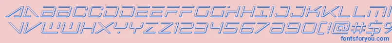 Bansheepilot3Dital Font – Blue Fonts on Pink Background