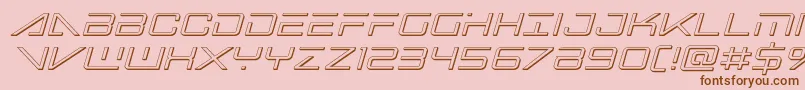 Bansheepilot3Dital Font – Brown Fonts on Pink Background