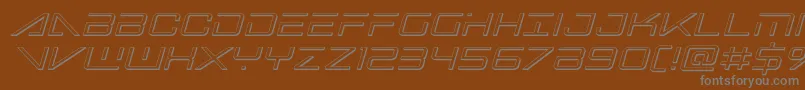Police Bansheepilot3Dital – polices grises sur fond brun