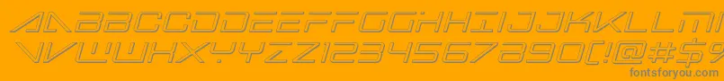 Bansheepilot3Dital Font – Gray Fonts on Orange Background