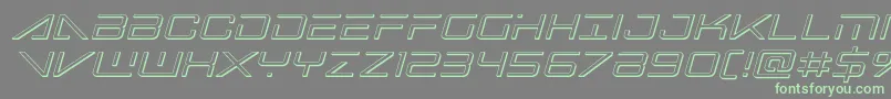 Bansheepilot3Dital Font – Green Fonts on Gray Background