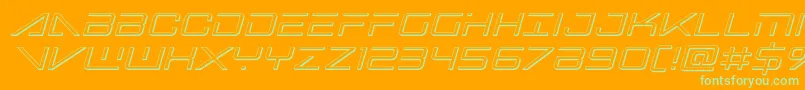 Bansheepilot3Dital Font – Green Fonts on Orange Background