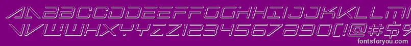 More about Bansheepilot3Dital Font Bansheepilot3Dital Font – Green Fonts on Purple Background