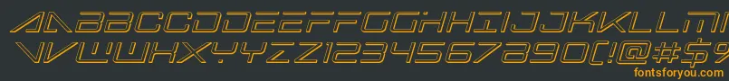 Bansheepilot3Dital Font – Orange Fonts on Black Background