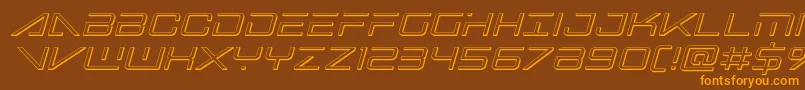 Bansheepilot3Dital Font – Orange Fonts on Brown Background
