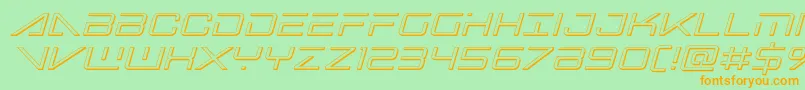 Bansheepilot3Dital Font – Orange Fonts on Green Background
