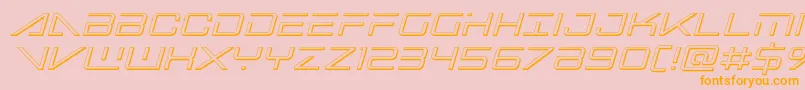 Bansheepilot3Dital Font – Orange Fonts on Pink Background