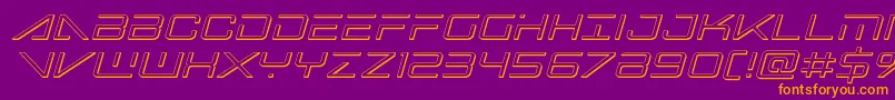 Bansheepilot3Dital Font – Orange Fonts on Purple Background