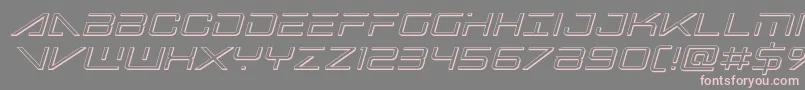 Bansheepilot3Dital Font – Pink Fonts on Gray Background