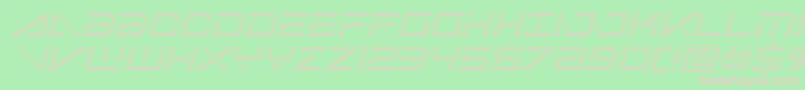 Bansheepilot3Dital Font – Pink Fonts on Green Background