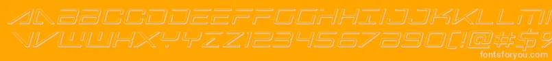 Bansheepilot3Dital Font – Pink Fonts on Orange Background