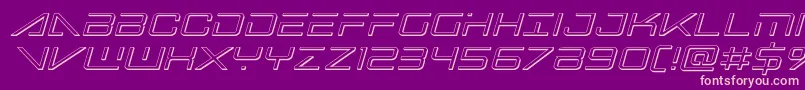 Bansheepilot3Dital Font – Pink Fonts on Purple Background