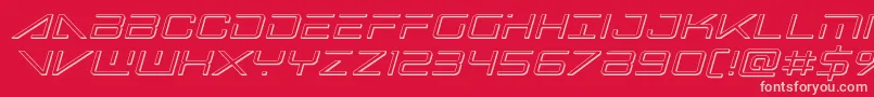Police Bansheepilot3Dital – polices roses sur fond rouge