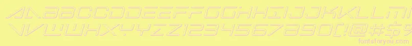 Bansheepilot3Dital Font – Pink Fonts on Yellow Background