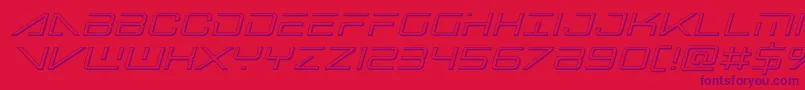 Bansheepilot3Dital Font – Purple Fonts on Red Background