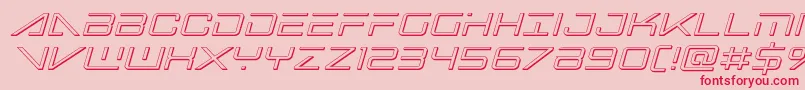 Police Bansheepilot3Dital – polices rouges sur fond rose