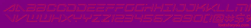 Bansheepilot3Dital Font – Red Fonts on Purple Background