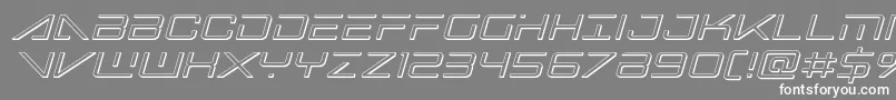 Bansheepilot3Dital Font – White Fonts on Gray Background