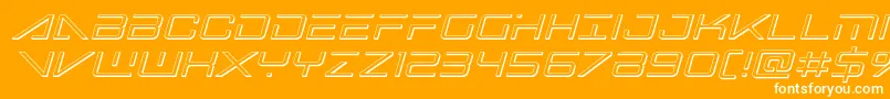 Bansheepilot3Dital Font – White Fonts on Orange Background