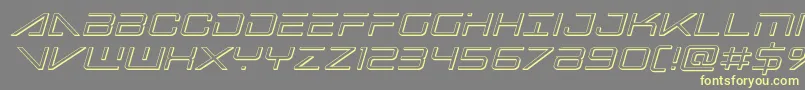 Bansheepilot3Dital Font – Yellow Fonts on Gray Background