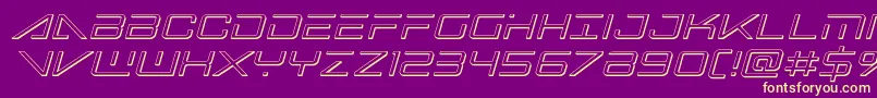 Bansheepilot3Dital Font – Yellow Fonts on Purple Background