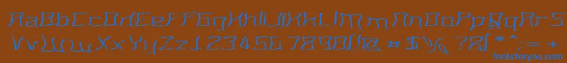 MartiansSpacewarpedMyDad Font – Blue Fonts on Brown Background