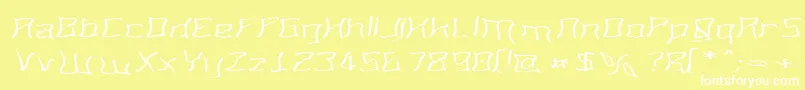 MartiansSpacewarpedMyDad Font – White Fonts on Yellow Background