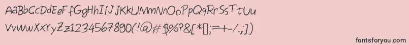 Egg Font – Black Fonts on Pink Background