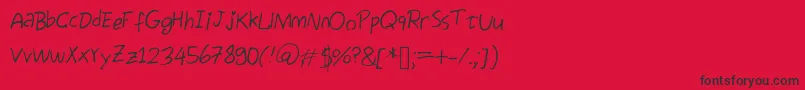 Egg Font – Black Fonts on Red Background