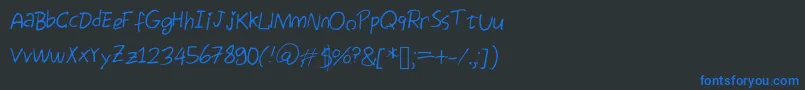 Egg Font – Blue Fonts on Black Background