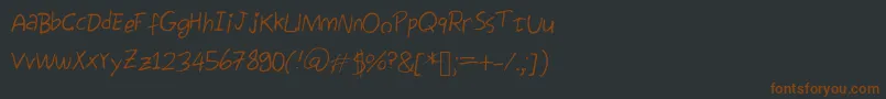 Egg Font – Brown Fonts on Black Background