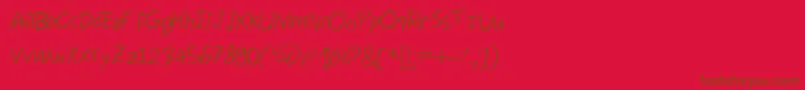 Egg Font – Brown Fonts on Red Background