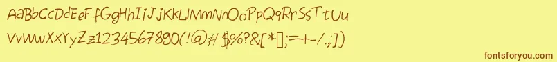 Egg Font – Brown Fonts on Yellow Background
