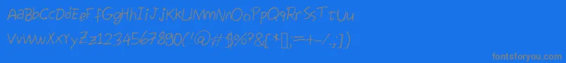Egg Font – Gray Fonts on Blue Background