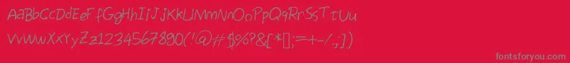 Egg Font – Gray Fonts on Red Background