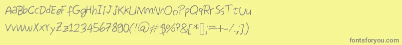 Egg Font – Gray Fonts on Yellow Background